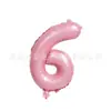 Balão de Filme de Alumínio Digital Novo de 18 polegadas Transfronteiriço EUA 0-9 Dourado e Prata Ouro Rosa Suprimentos de Decoração para Festa de Aniversário