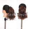 Peluca de Maíz de Celebridad de Internet de Comercio Exterior Europeo y Americano, Cola de Caballo, Extensión de Cabello para Mujer con Lazo, Fibra Sintética, Estilo Fresco, Doble Lazo Esponjoso