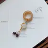 Anillo de Correr Bodhi Accesorios para Pulseras Raíz de Bodhi Jade Blanco Natural Flor de Loto Fruta de Marfil Colgante Borla