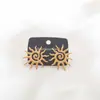 Pendientes de Acero de Titanio con Pliegues Estilo Sunburst, Moda Retro Hip-Hop Europea y Americana, Collar de Moda de Nicho para Mujer, Gama Alta