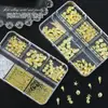 Decoraciones para Uñas de Arte de Uñas Nuevas Transfronterizas Conchas Doradas y Plateadas Perlas de Caracola Estrella de Mar Remaches Mixtos de 6 Compartimentos Accesorios para Uñas Venta al por Mayor