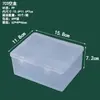 Caja Rectangular de Plástico PP Transparente para Papelería, Accesorios, Piezas, Caja de Embalaje, Caja de Almacenamiento para Tarjetas, Juguetes, con Tapa, Venta al por Mayor
