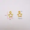 Acessórios de joias de liga DIY pingente de estrela de cinco pontas oca retrô pulseira colar brincos miçangas pingente de estrela