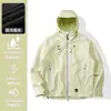 Traje de Montañismo Funcional para Exteriores Tres en Uno con Capucha Cortavientos Impermeable de Capa Dura Chaqueta Shell para Hombre Tres en Uno