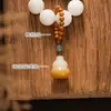 Pulsera suave pequeña Bodhi ensartada a mano para jugar con la punta de los dedos descompresión cuentas budistas cuentas de oración artículo para sostener en la mano anillo para correr cuerda pequeña