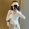 Ropa de Protección Solar de Nailon de Calidad Douyin, Seda de Hielo, Verano 2025, Delgada, Ajustada, Ropa de Yoga, Ropa de Protección Solar de Secado Rápido, Prendas de Abrigo Cortas