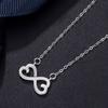 Nuevo collar con colgante de lazo de viajero sencillo de comercio exterior europeo y americano con 8 caracteres de amor y caja de tarjeta para dama