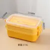 Lonchera Transfronteriza, Apta para Microondas, Gran Capacidad, Plástico, para Oficinistas, Caja de Almacenamiento de Alimentos para el Hogar, PP, Impresible