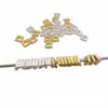 Mini Cuentas Sueltas de Plata Rota Cuadradas Pequeñas Espaciadores Junta Accesorios de Cuerda para Pulsera Collar DIY Listos para la Venta