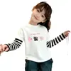 Nuevo conjunto de dos piezas de algodón puro, camiseta básica para primavera y otoño, ropa de otoño para bebé, camiseta elegante de manga larga para niñas