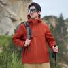 Chaqueta Impermeable con Costuras Selladas, Forro Polar para Calidez, Cierre Magnético, Chaqueta de Senderismo Estilo Montaña con Capucha, Cortavientos Unisex