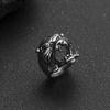 Joyería nueva de acero inoxidable transfronteriza personalidad estilo punk anillo de dedo para hombre fundición cráneo anillo de acero de titanio fábrica al por mayor