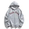 Chaqueta deportiva de primavera y otoño para hombre, suéter fino con capucha, sudadera holgada con cremallera y talla grande, ropa informal para hombre BY89