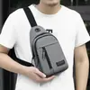Bolsa de Peito Masculina Casual Esportiva para Ciclismo para Sair Impermeável Bolsa de Ombro Masculina Tendência Moda Esportiva Bolsa Transversal