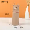 Estuche expandible de silicona, diseño lindo de caricatura, bolsa para papelería, caja de lápices de gran capacidad para estudiantes, estuche elegante y alto