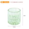 Portavelas de Vidrio con Patrón Vertical Transfronterizo Portavelas de Vidrio con Patrón Vertical Simple Europeo Portavelas Base Romántico para Mesa de Comedor