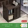 Mesa de té móvil, mesa de té pequeña, gabinete de té para el hogar con ruedas, carrito de té, mesa de té Kung Fu, tetera, juego de bandeja para juego de té integrado