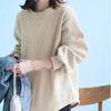 Exportar 2024 Primavera Casual Coreana Solta Feminina Gola Redonda Moda Waffled Moletom Feminino