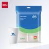 Deli Dexin Ll210 Copo de Papel 210ml Branco 50 Peças/Saco Copo de Papel Diário Doméstico Comercial Descartável Copo de Água