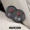 Adecuado para el Coche Hongqi H6Hs5H5H9H5 Classic Hs7Hq9L5Eqm5Hs3Eh con Patrón de Fibra de Carbono, Esterilla Aislante Térmico para Portavasos