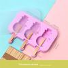 Molde de Sorvete DIY para Sorvete Caseiro com Palito, Molde de Picolé de Silicone, Multifuncional