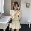 Jaqueta Estilo Tweed para Mulheres, Novo Estilo Primavera 2025, Design Puro e Desejável, Top Curto Solto Chique com Franjas e Mangas Compridas