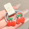 Gomas para el pelo de niña de verano con bonitos diseños de frutas, suaves con el cabello, adecuadas para niñas pequeñas, gomas elásticas para el pelo, accesorios para el pelo para niños