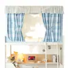 Cama litera de dormitorio estilo encaje para estudiante, cremallera universal, floral fresco, anti-mosquitos, cama individual retráctil, oscurecimiento