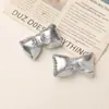 Moda Personalizada Luxo Acessível Couro Sintético Metálico Simples Laço DIY Acessórios de Cabelo Feitos à Mão Capa de Celular Acessórios para Bolsa de Sapato