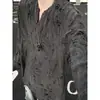 Camiseta hueca de subcultura desgastada de calle para hombre, camiseta larga de cuello bajo y manga corta estilo páramo para principios de otoño, top estilo ins de dinero viejo