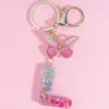 Suministra y Vende Llaveros de Estrella y Luna de 26 Letras, Colgantes de Mariposa Rojo Rosa, Colgantes para Bolsos de Mujer