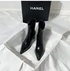 Botines de tacón alto para mujer Chuyuji Marrón, Nuevo estilo Otoño/Invierno, Forrados de felpa, Estilo francés, Cremallera trasera, Elástico, Punta fina, Tacón grueso