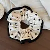 Diseño de Lazo de Cinta de Lunares Blanco y Negro Bicolor Estilo Hepburn de Nicho Goma para el Cabello Sentido del Diseño Estilo Coreano Temperamento Accesorios de Cabello de Gama Alta para Mujeres