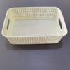 Caja de Almacenamiento de Cosméticos de Plástico con Recortes, Escritorio, Cesta de Almacenamiento para Artículos Varios de Escritorio, Cesta de Almacenamiento Multifuncional de Moda