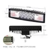 Luz LED Recta para Coche de 48W Roja y Azul Intermitente Luz de Advertencia de Seguridad Área Luz de Posición Luz de Trabajo de Reversa