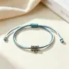Pulseira Semiacabada Corda de Mão Tecida à Mão Nó Diamante DIY Miçangas Ouro Fivela de Segurança Ano do Animal Corda Vermelha em Estoque