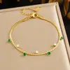 Pulsera Colgante de Diseño Lujoso Ligero Bicolor con Incrustaciones de Diamantes, Cadena Retorcida Chapada en Oro, Joyería Versátil de Acero Inoxidable para Mujer
