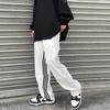 Pantalones deportivos casuales de moda con incrustaciones de otoño, pantalones hasta los tobillos, pantalones juveniles populares, rectos, de moda, de marca, sueltos, de cintura media-alta para hombres.