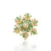 Broche Luxuoso Giratório da Sorte, Alfinete Exquisito de Floco de Neve Rotativo de Alta Qualidade para Mulheres, Broche de Design Nichado, Acessório para Terno
