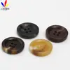 Botones de Resina Flor de Palo de Cuatro Agujeros con Bordes Biselados para Trajes, Botones de Abrigo, Botones de Gabardina, En Stock
