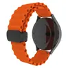 Adecuado para Samsung/Huawei Watch Series Marine Plegable Hebilla Magnética Correa de Silicona 20/20mm Correa de Muñeca