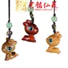 Yiming Xianyuan Talla de Sándalo Dibujo Animado Colgante Accesorios para Teléfono Móvil DIY Talla en Madera Lindo Animal Colgante Colgante para Bolsa
