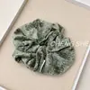 Goma para el pelo plisada de seda dorada para otoño e invierno para mujer, Cuerda elástica alta para el pelo, Diadema de flor, Cuerda para coleta baja, Accesorio para el pelo