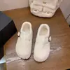 Zapatos de Mujer Peludos Estilo Birkenstock de Suela Gruesa, que Aumentan la Altura, de Cobertura Completa, Nuevos Zapatos de Nieve Cálidos de Invierno 2025, Zapatos de Algodón Antideslizantes