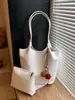 Bolso de Mano Tejido de Gran Capacidad para Viajes Diarios para Mujer 2025 Nuevo Casual Versátil de un Hombro Diagonal Bolso para Clase de Estudiante Universitario