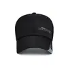 Gorra de Béisbol Transpirable de Malla con Visera Amplia Extendida para el Verano para Hombres, Gorra Estampada de Tejido de Seda, Malla Parcial de Visera Grande, Gorra de Bajo Precio