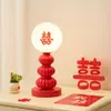 Regalo de Boda para Recién Casados: Un Par de Lámparas Eternas para Decoración de Habitación de Boda, Lámparas de Mesa Rojas, Lámparas de Mesita de Noche