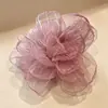 Presilha de rabo de cavalo suave e elegante com laço e fita, presilha de cabelo de alta qualidade para mulheres, presilha tipo tubarão estilo coreano