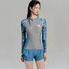 Traje de baño de dos piezas para mujer con mangas largas, cremallera y copas en el pecho, Traje de surf, Traje de baño para buceo y snorkel en la playa, Traje anti-medusas, Traje de buceo