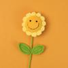 Flor Artificial de Girasol Tejido Transfronterizo Acabado Hecho a Mano Lana Tejida Girasol Flor de Tulipán Rosa Regalo